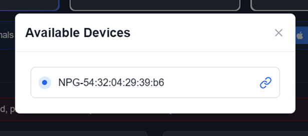 Chords LSL Connector BLE Device Connect