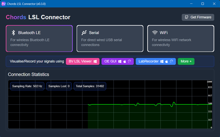 Chords LSL Connector BLE Device Visualise