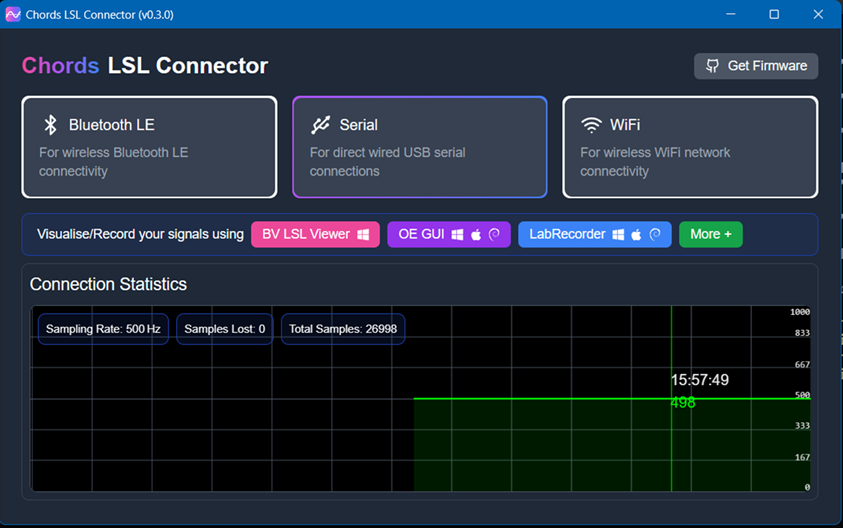 Chords LSL Connector Serial Device Visualise