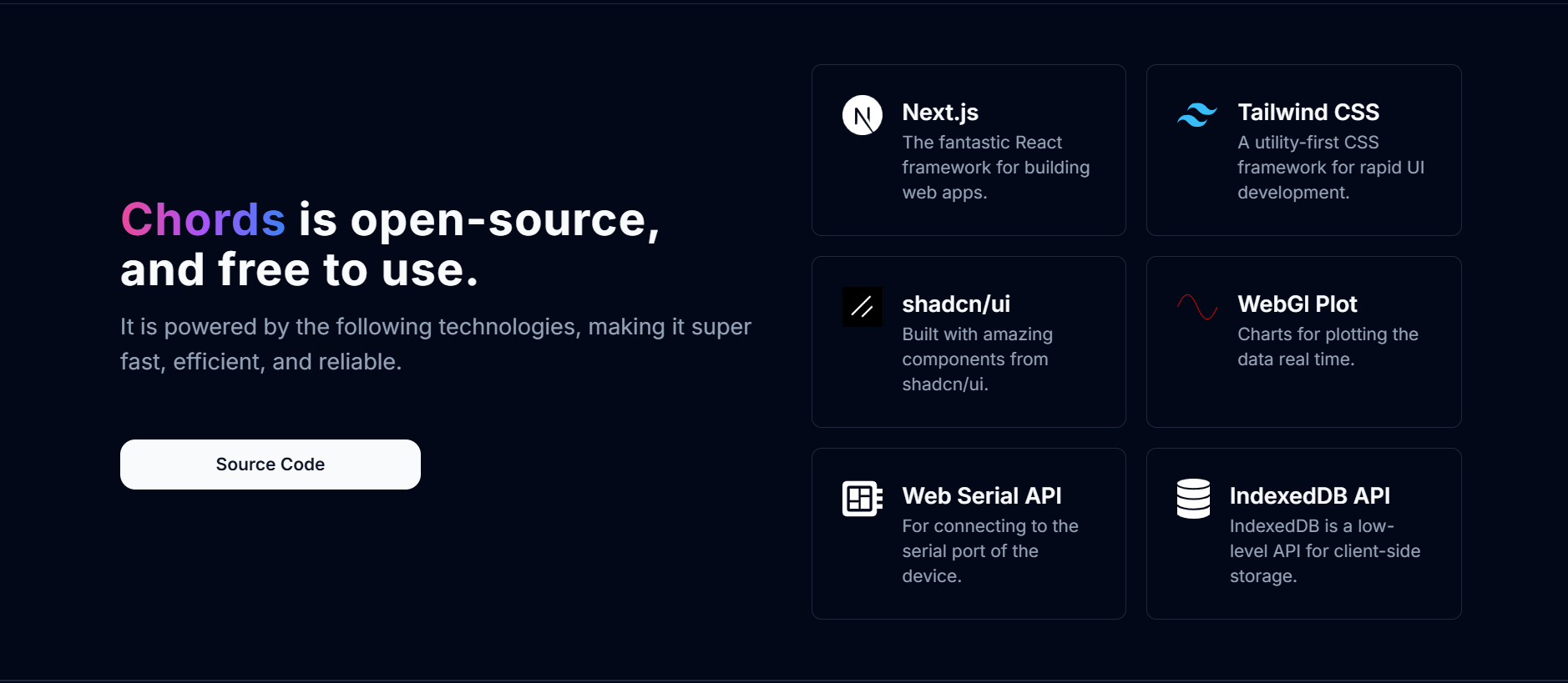 chords tech stack