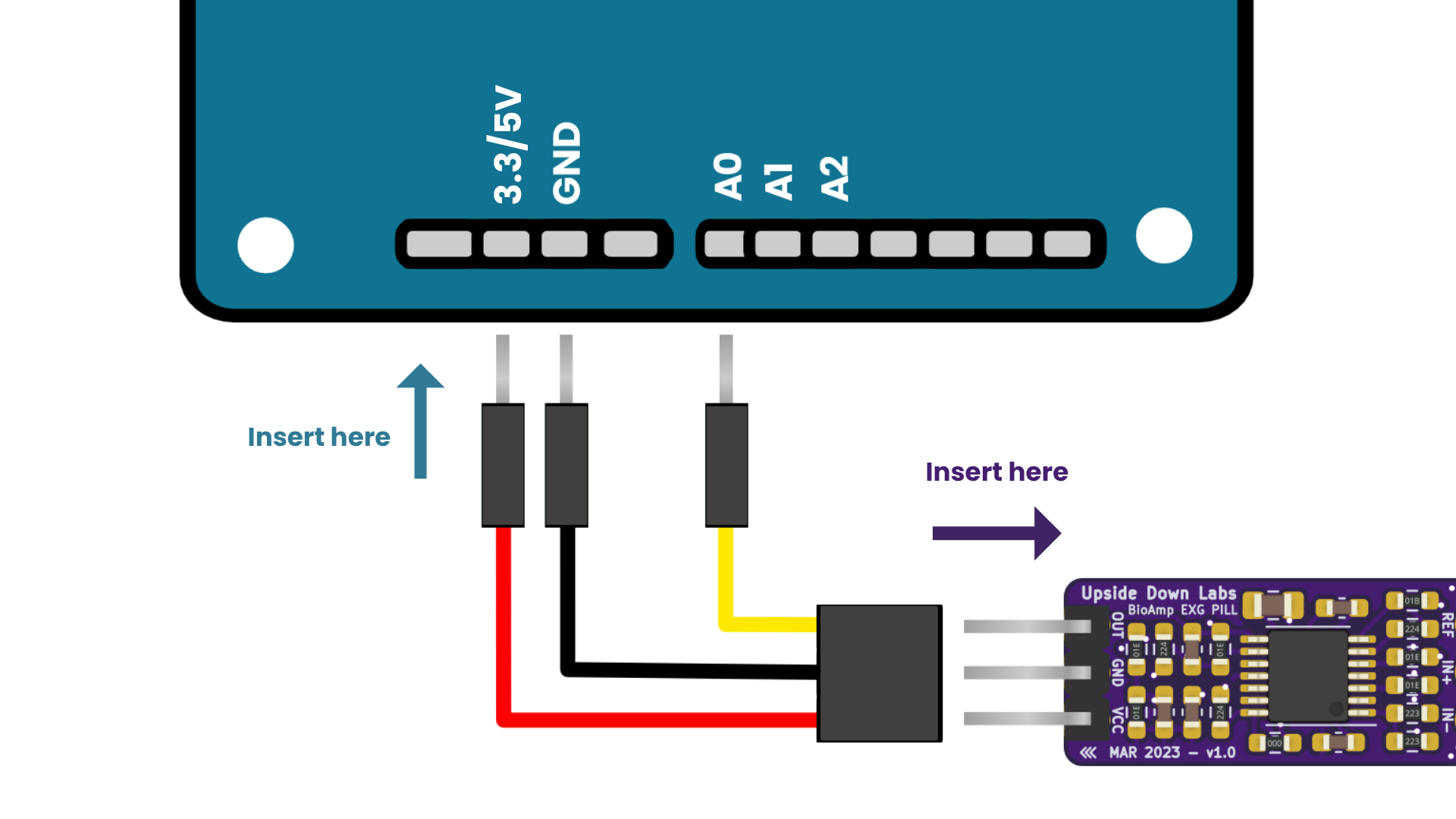 Wiring diagram for VCC, GND, and OUT Connections with Arduino UNO