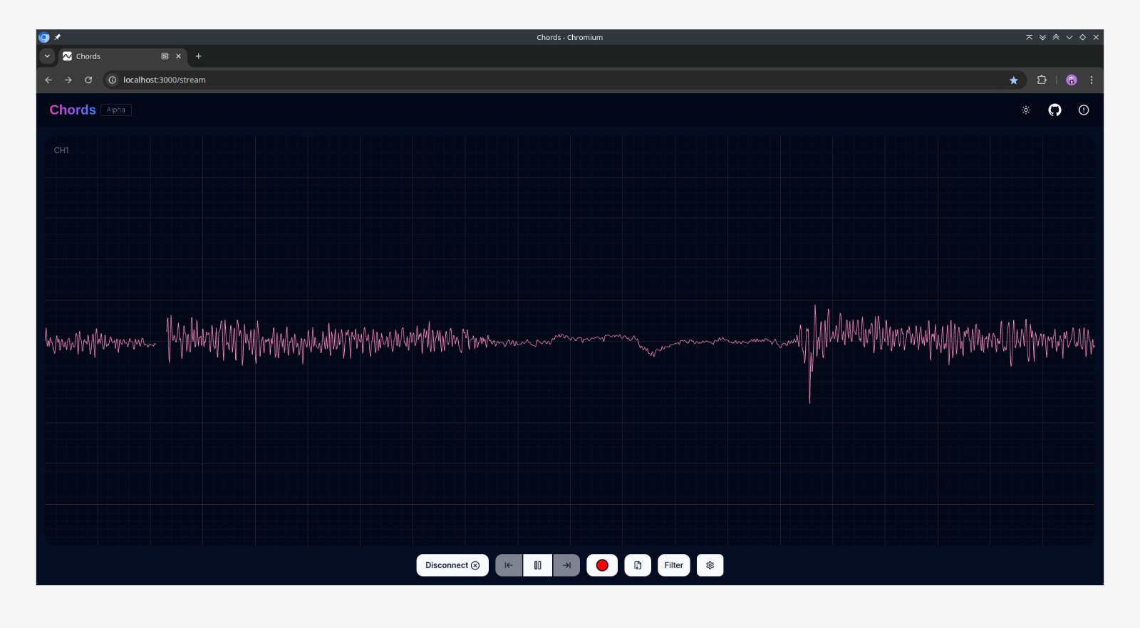Jaw clench waveform