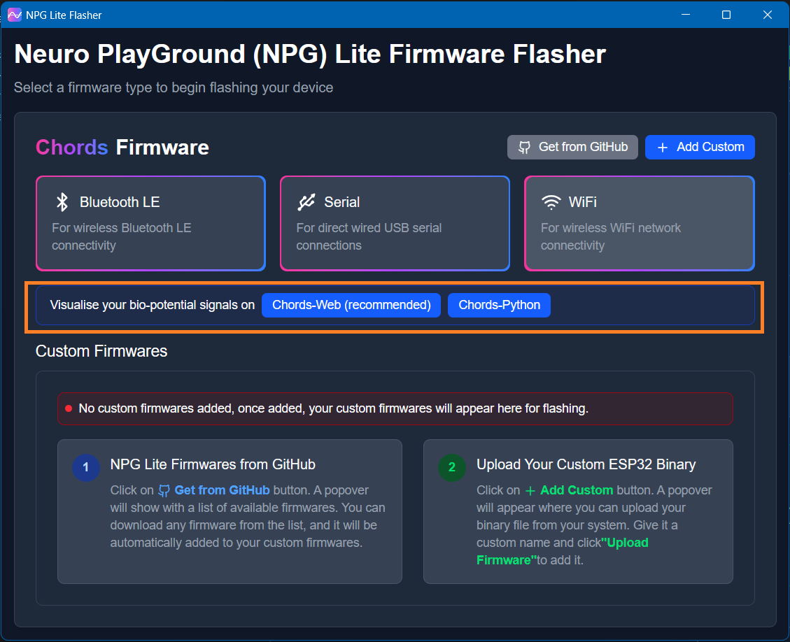 NPG Lite Flasher Visualize options