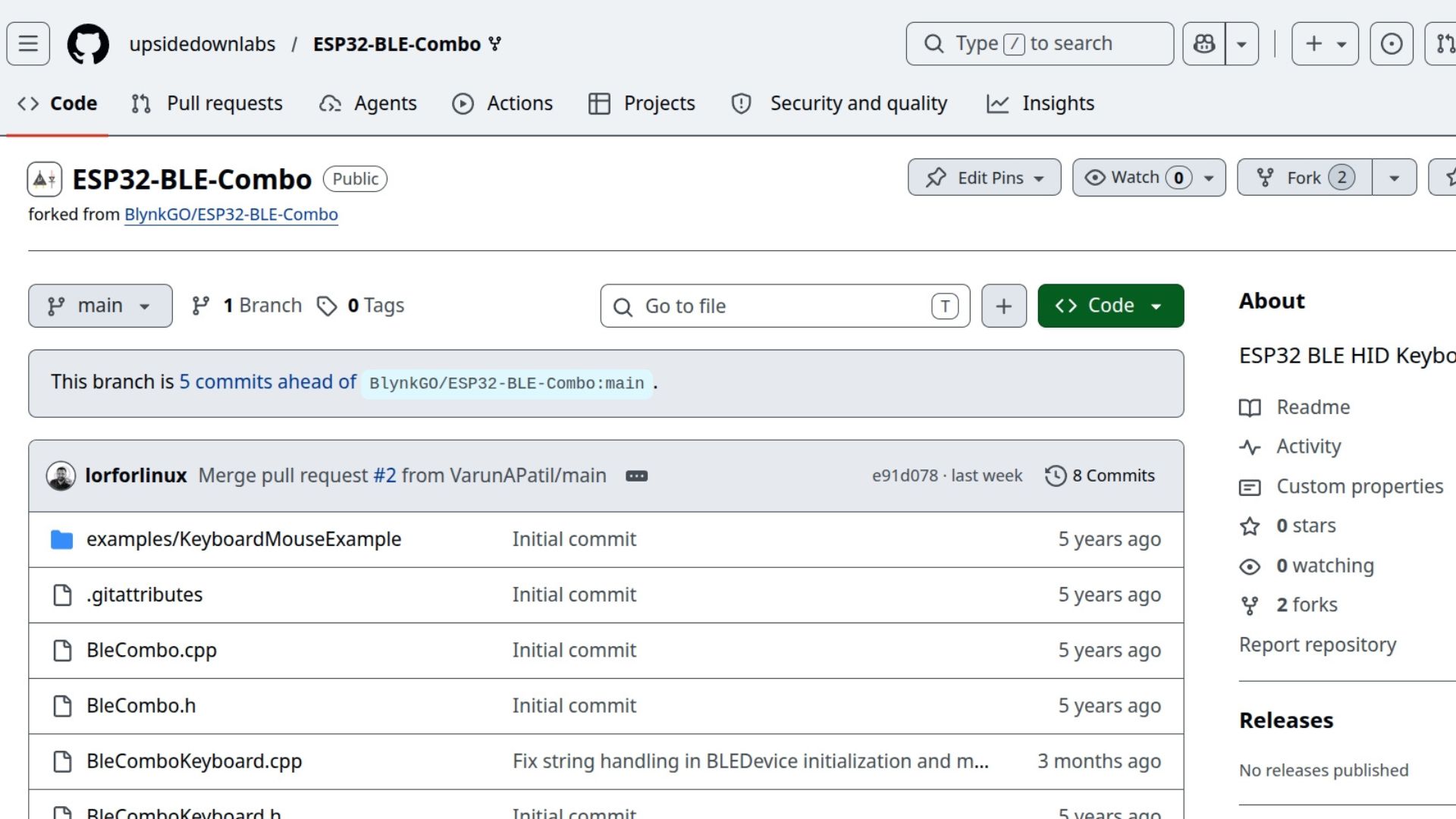 GitHub repository page
